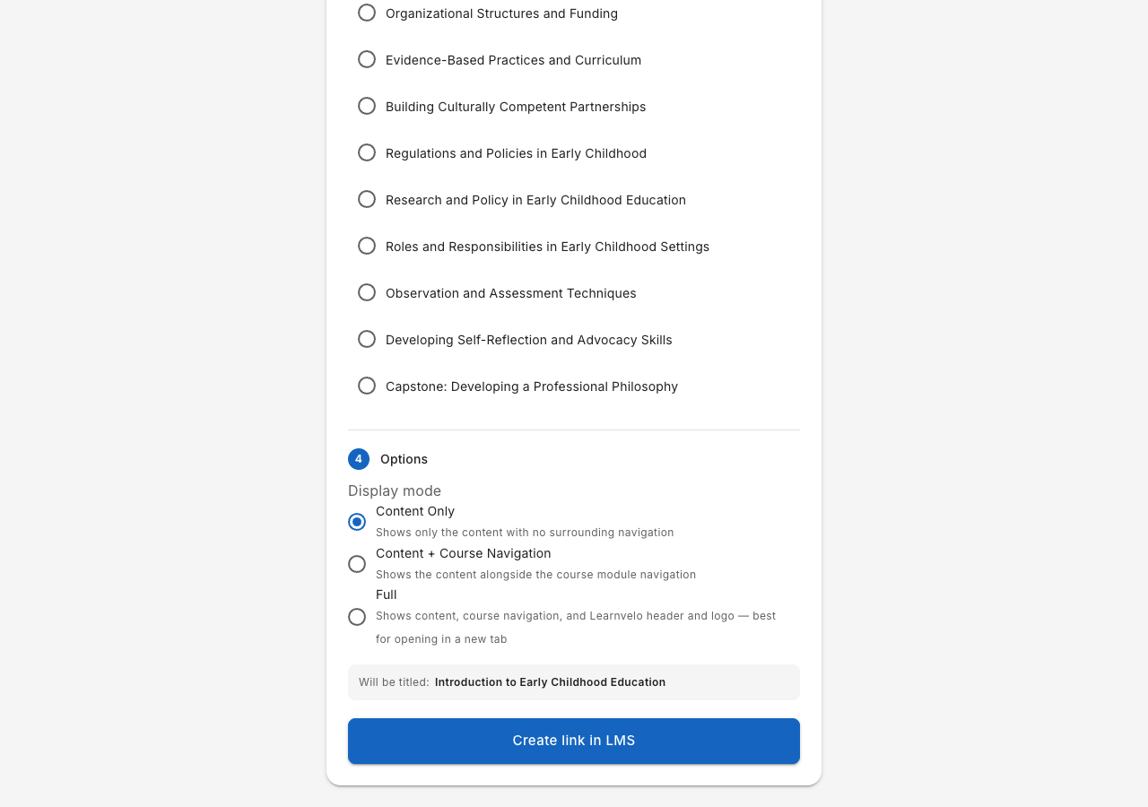 Content picker - display mode selection